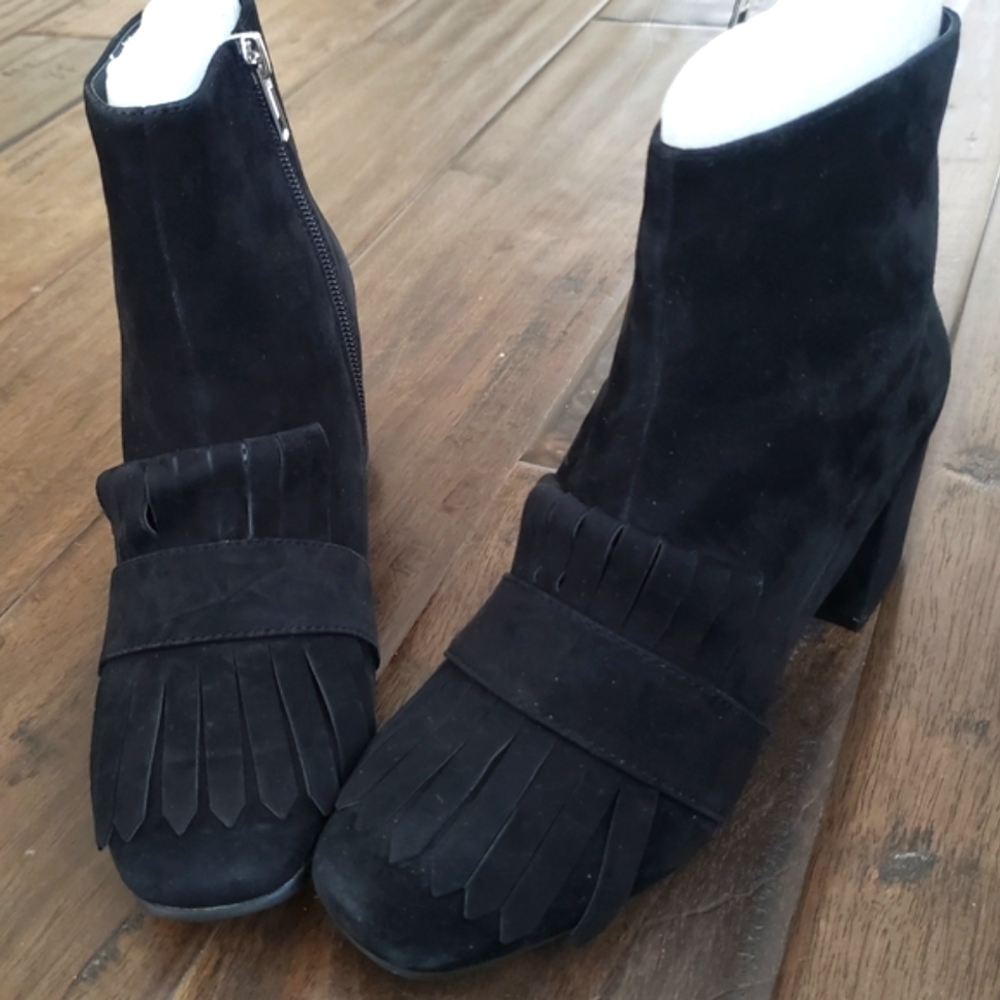 Steven Steve Madden suede block heel kelty Shooter ankle boots